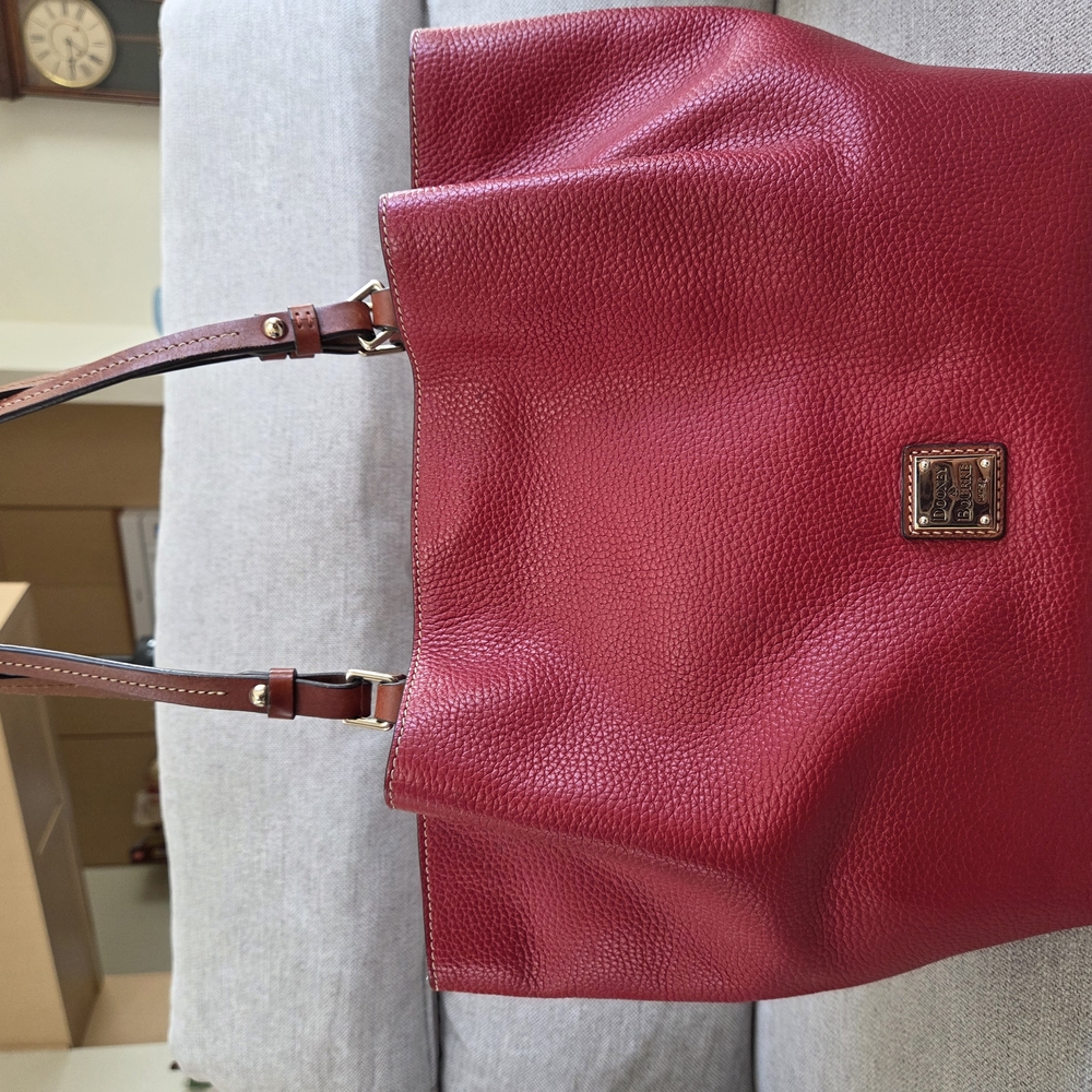 Dooney & Bourke Red Leather Tote Bag